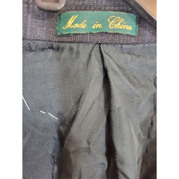 Shabby Chic HOBO Boho Gray Two-Button Patched Crochet Brooch Jacket Women's 45" - Picture 8 of 16